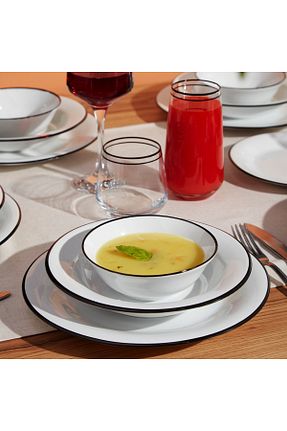 سرویس غذاخوری سفید 6 نفره Decorium - کد 957631864