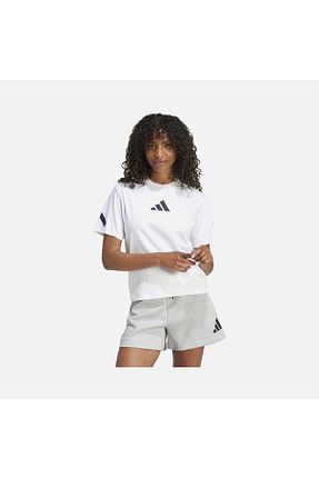 تیشرت اسپرت سفید زنانه رگولار adidas - کد 852532219