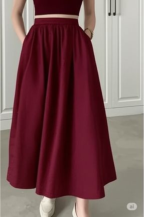 دامن رنگی زنانه پارچه ALYAM BUTİK - کد 956396452