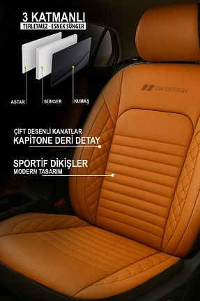 روکش صندلی خودرو نارنجی GM-DESIGN - کد 956857562