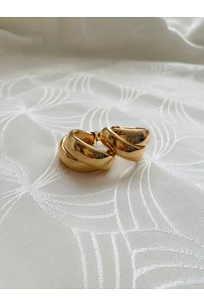 گوشواره استیل (فولاد) زرد زنانه استیل ضد زنگ Çelik - کد 956977929