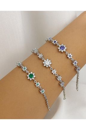 دستبند نقره سفید زنانه 925 عیار Desing - کد 956978132
