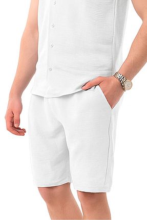 شلوارک و برمودا سفید مردانه Relaxed monox - کد 957000756