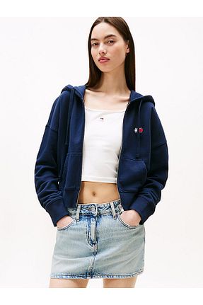 سوئیشرت آبی زنانه ساده Tommy Hilfiger - کد 936579148