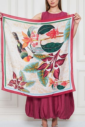 دستمال گردن رنگی زنانه ابریشم D scarf - کد 957297779