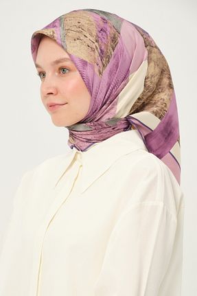 روسری بنفش 90 x 90 Madame Polo - کد 957301114