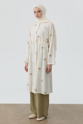 تونیک حجاب بژ زنانه بافتنی Tuğba - کد 957640666