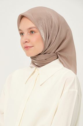 روسری بژ پنبه ای Madame Polo - کد 957383135