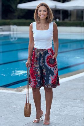 شلوارک و برمودا رنگی زنانه فاق بلند Nevin Kaya Moda - کد 957644568