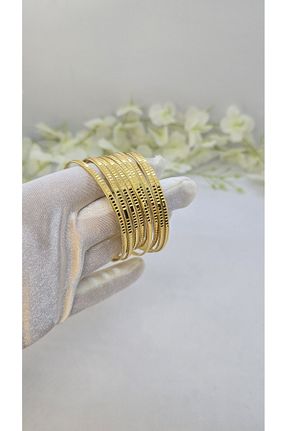 دستبند استیل (فولاد) زرد استیل (فولاد) michelle takı zerafetin yeni adresi - کد 957658703