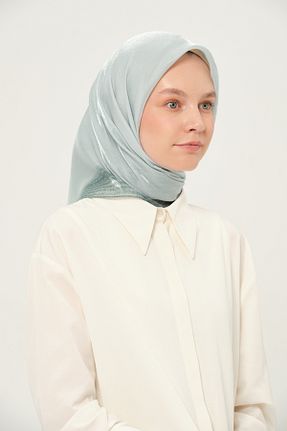 روسری سبز پنبه ای Madame Polo - کد 957691255