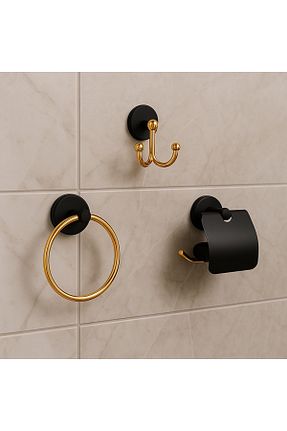 ست حمام زرد استیل ضد زنگ eryahome - کد 957788209