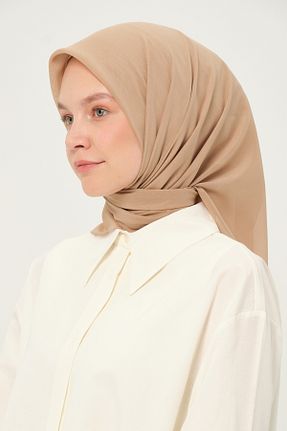 روسری بژ شیفون Madame Polo - کد 957732411
