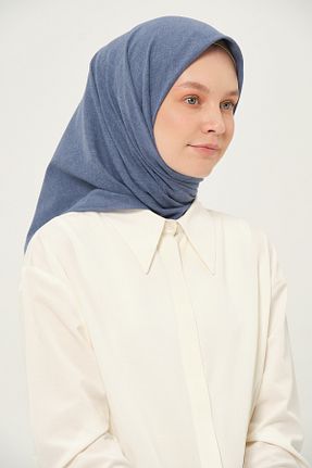 روسری آبی 90 x 90 Madame Polo - کد 957735934