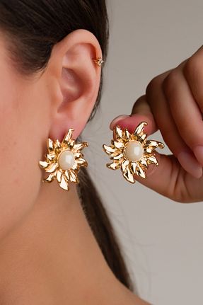 گوشواره استیل (فولاد) زرد زنانه استیل (فولاد) MRK - کد 957934615