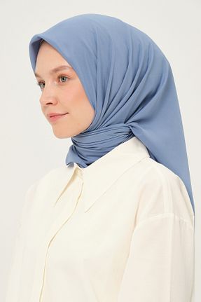 روسری آبی شیفون Madame Polo - کد 958120726