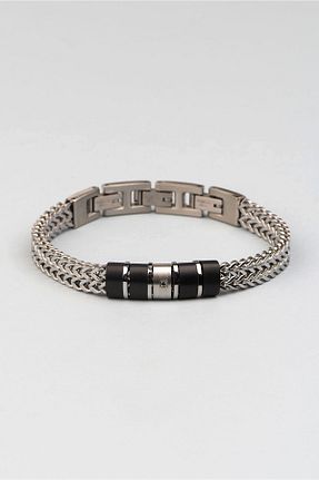 دستبند نقره صورتی مردانه 925 عیار So Chic - کد 154402976