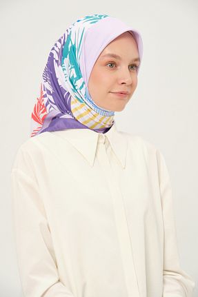 روسری بنفش 90 x 90 Madame Polo - کد 958208504