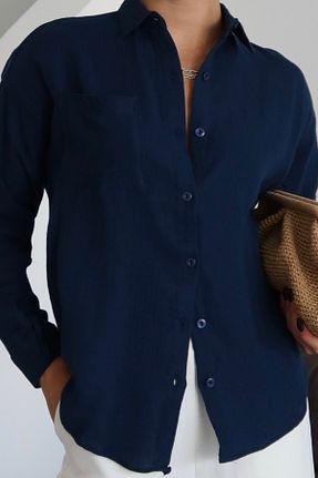 پیراهن سرمه ای زنانه رگولار Mogi Butik - کد 946570738