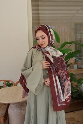 شال زرشکی زنانه پنبه ای Modakaşmir - کد 928969476