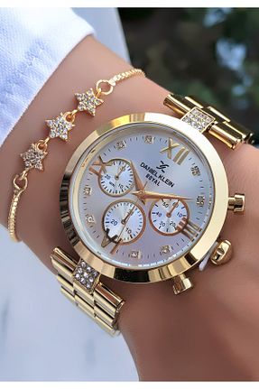 ساعت مچی طلائی زنانه 36-40 میلی متر Daniel Klein - کد 350916607