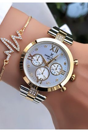ساعت مچی طلائی زنانه 36-40 میلی متر Daniel Klein - کد 448191792