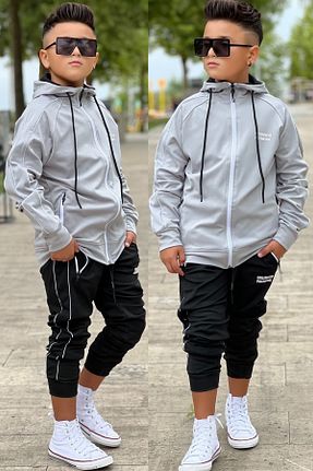ست گرمکن مشکی بچه گانه پاچه کش دار Pina Kids - کد 937441906