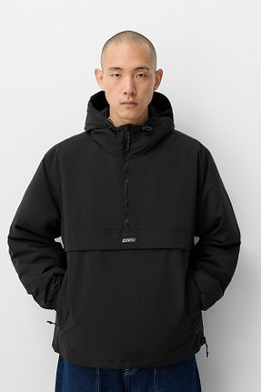 کاپشن مشکی مردانه Relaxed Bershka - کد 858110996