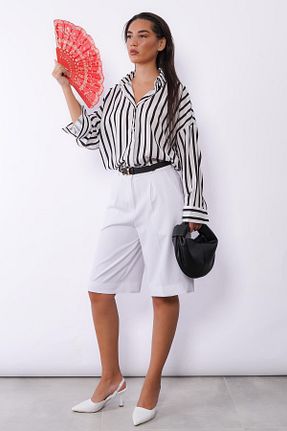 شلوارک و برمودا سفید زنانه Straight Madmext - کد 945846262