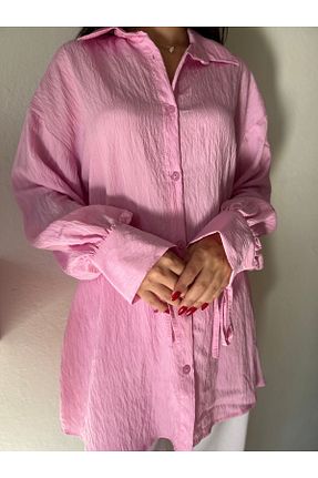 پیراهن حجاب صورتی زنانه اورسایز ELLA - کد 955566762