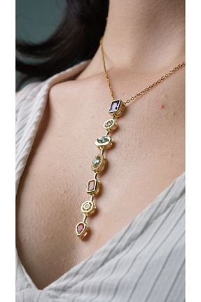 گردنبند استیل ( فولاد ) رنگی زنانه استیل ضد زنگ Inure Jewelry - کد 932919318