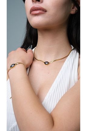ست استیل طلائی زنانه 2 تایی Inure Jewelry - کد 863753592