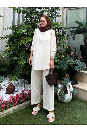 ست بالاتنه و پائین تنه نباتی زنانه بافتنی Moda Lippa - کد 953079403