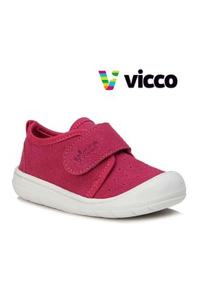 کفش اسنیکر صورتی بچه گانه چسبی Vicco - کد 13179759