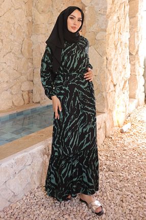 لباس حجاب سبز زنانه رگولار İmajButik - کد 904058581