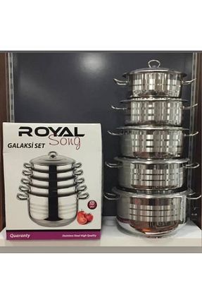 ست استیل طوسی 10 تایی Royal - کد 945193666