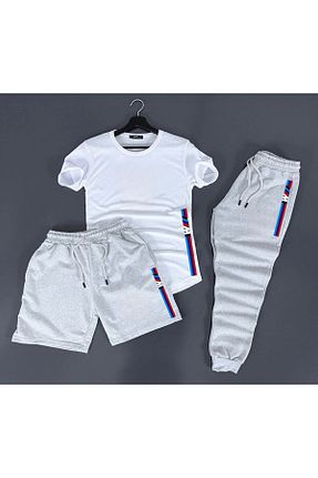 ست کرمکن اسپرت سفید زنانه پنبه ای NEW TRENDY COLLECTİON - کد 938195668