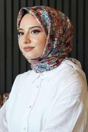 روسری رنگی پنبه پلی استر Eşarp Sokağı - کد 927628141