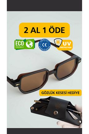 عینک آفتابی قهوه ای زنانه 40 ve altı WATCHOFROYAL - کد 924427532