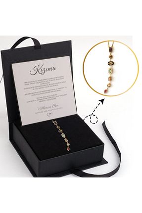گردنبند جواهر رنگی زنانه سنگ Myla - کد 956069559