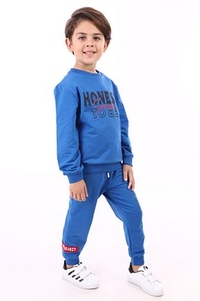 ست بالاتنه و پائین تنه آبی بچه گانه بافت Toontoy - کد 845404219