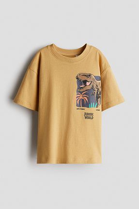 تیشرت زرد بچه گانه اورسایز H&M - کد 929631445