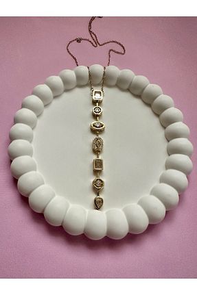 گردنبند استیل ( فولاد ) زرد زنانه استیل ضد زنگ Lumina Atelier - کد 935047241