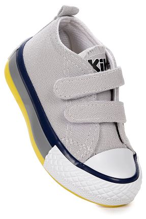 کفش اسنیکر طوسی بچه گانه چسبی Kiko Kids - کد 837254533