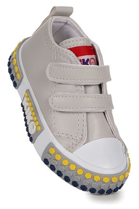 کفش اسنیکر طوسی بچه گانه چسبی Kiko Kids - کد 848126461