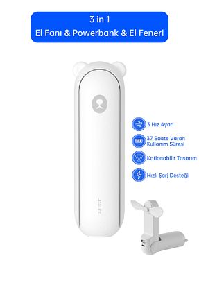پنکه سفید Mini Fan JISULIFE - کد 953325448