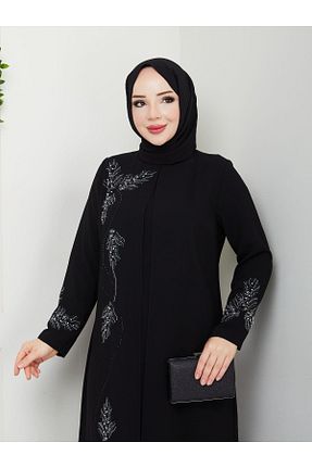 لباس حجاب مشکی زنانه سایز بزرگ ESLEMNUR - کد 902921344