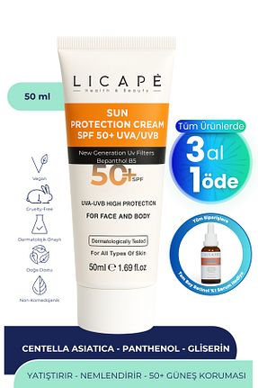 کرم ضد آفتاب صورت SPF 50 + Licape - کد 112717146