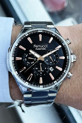 ساعت مچی متالیک مردانه 44 میلی متر Ferrucci - کد 921633277