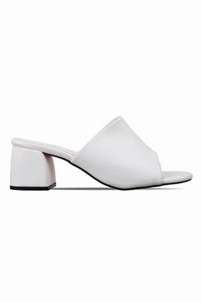 دمپائی سفید زنانه چرم مصنوعی LAL SHOES & BAGS - کد 234198329